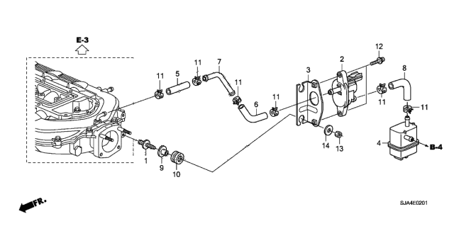 2011 Acura RL Purge Tube B Diagram for 36176-R70-A00