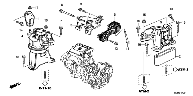 2013 Acura ILX Hybrid Bolt, Flange (12X31) Diagram for 90165-SNC-A00