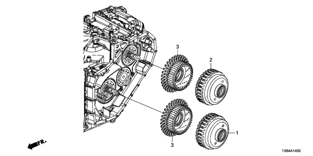 2017 Acura ILX 4 Door TECH (PLUS A-SPEC) KA DCT AT Clutch (Main/Secondary) Diagram