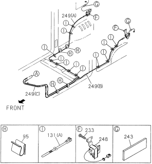 1997 Acura SLX 4 Door 4XS (BASE) KA 4AT Radio Amplifier Diagram