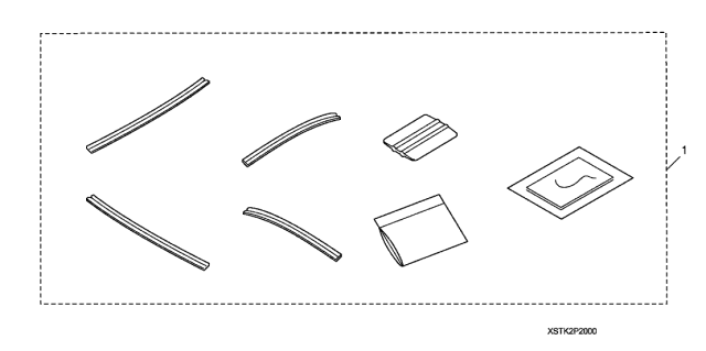 2010 Acura RDX 5 Door RDX KA 5AT Door Edge Film Diagram