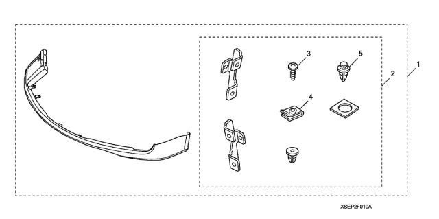 2007 Acura TL Front Spoiler (Carbon Gray Pearl) Diagram for 08F01-SEP-2G0A