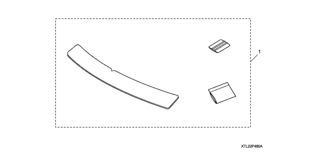 2013 Acura TSX 4 Door TSX V6 KA 5AT Rear Bumper Applique Diagram