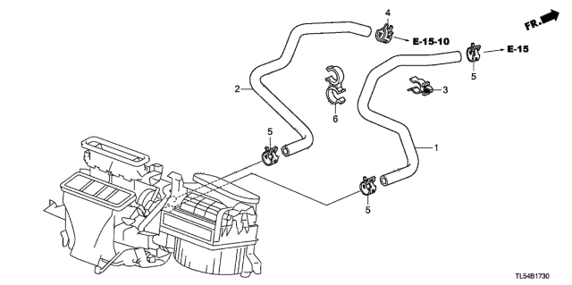 2013 Acura TSX 5 Door TSX KA 5AT Water Hose Diagram