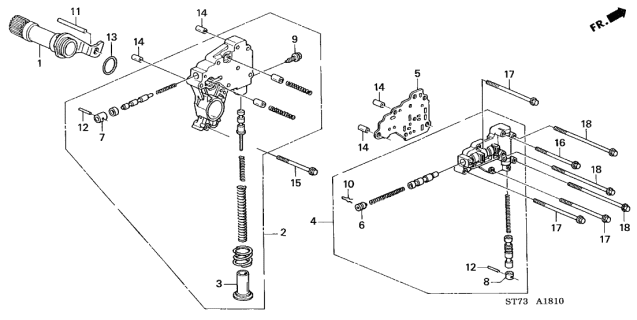 2000 Acura Integra 3 Door GS (LEATHER) KA 4AT AT Regulator Diagram