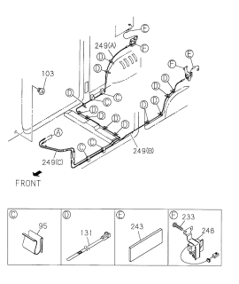 1998 Acura SLX Clip, Electrical Gas Injector Harness (L=100) Diagram for 5-09707-036-0