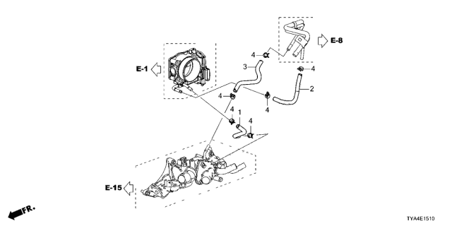 2022 Acura MDX 5 Door TECH KA XAT Water Hose Diagram