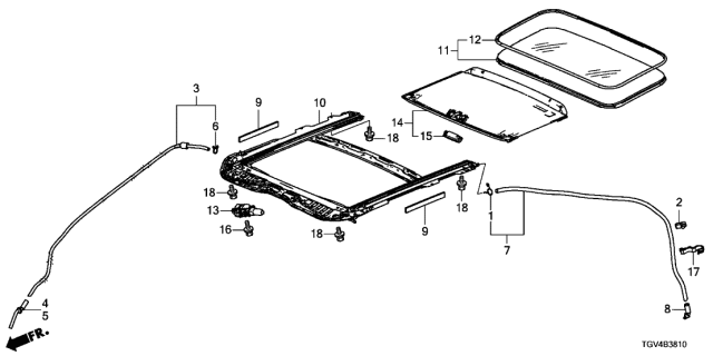 2021 Acura TLX Sunshade (Platinum Gray) Diagram for 70600-TGV-A01ZC