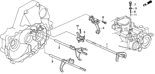 Fork, Fifth Gearshift Diagram for 24200-P16-J02