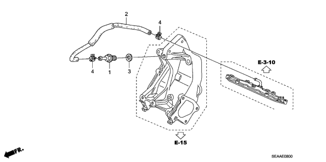 2008 Acura TSX 4 Door TSX (NAVIGATION) KA 6MT PCV Tube Diagram