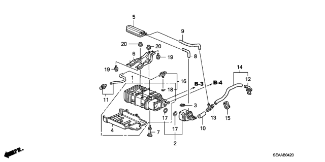 2008 Acura TSX Canister Diagram