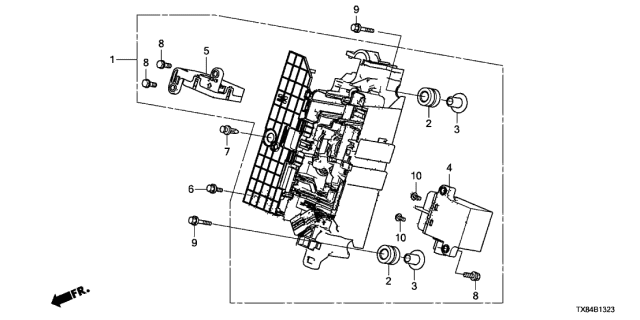 2013 Acura ILX Hybrid Rubber, Junction Board Mounting Diagram for 1E111-RW0-003