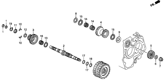 1997 Acura CL Washer, Thrust (37X55X4.35) Diagram for 90412-PX4-700