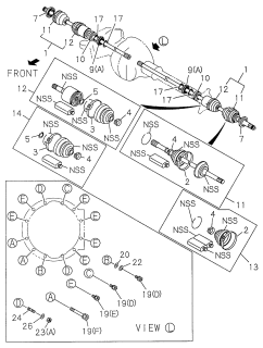 1999 Acura SLX Joint Assembly Diagram for 8-97200-103-0