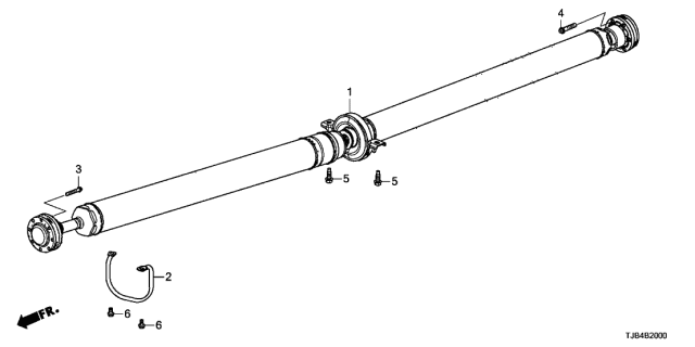 2021 Acura RDX 5 Door LTD (PMC) KA XAT Propeller Shaft Diagram