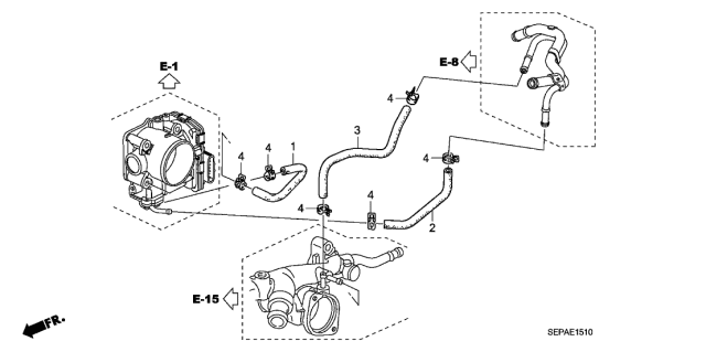 2008 Acura TL Water Hose Diagram