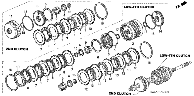 2004 Acura RL 4 Door RL (NAVIGATION) KA 4AT Clutch (Mainshaft) Diagram
