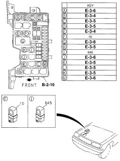 1996 Acura SLX 4 Door 4XS (BASE) KA 4AT Multi-Use Relay Diagram 1