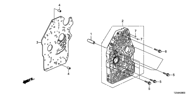 2014 Acura MDX Body Assembly, Main Valve Diagram for 27000-5B7-000