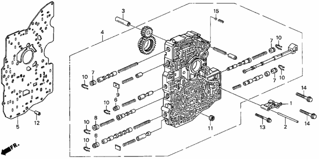 1999 Acura CL AT Main Valve Body Diagram