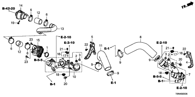 2020 Acura NSX Gasket, Throttle Body Diagram for 17107-R9G-006