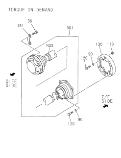 1999 Acura SLX Propeller Shaft (Front) Diagram