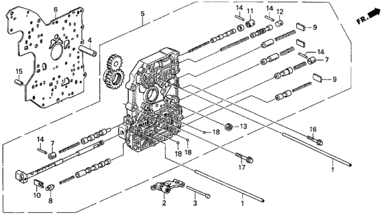 1997 Acura CL Body Assembly, Main Valve Diagram for 27000-P0X-020