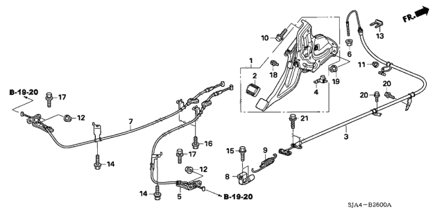 2006 Acura RL Pad, Pedal Diagram for 47120-S7S-005