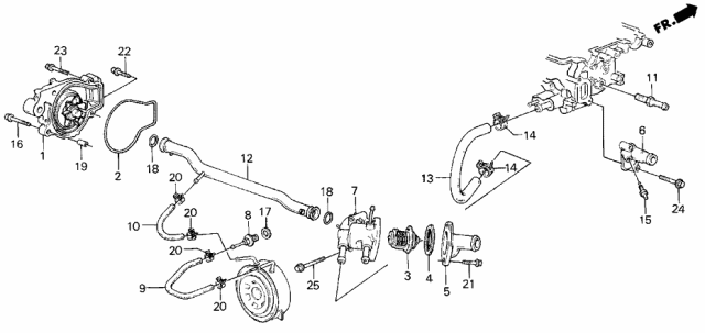 1987 Acura Integra Joint, Tube Diagram for 19400-PE7-731