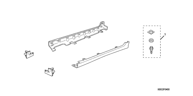 2005 Acura TSX Side Spoiler (Meteor Silver Metallic) Diagram for 08F04-SEC-2C0