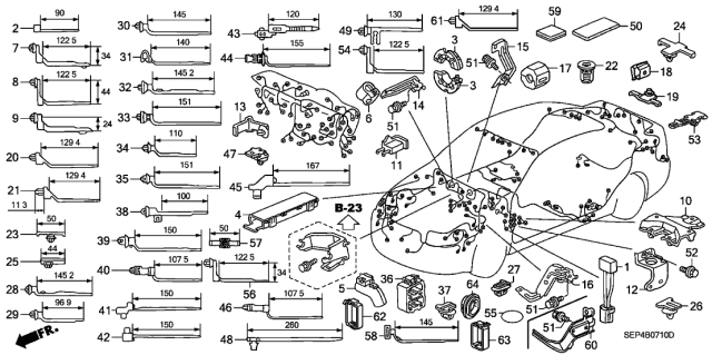 2005 Acura TL Harness Band - Bracket Diagram