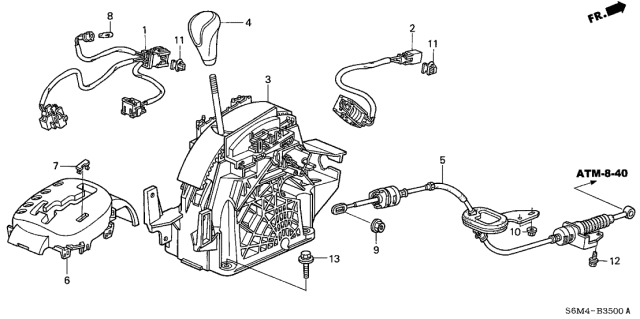 2005 Acura RSX Bulb Diagram for 54810-S2X-981