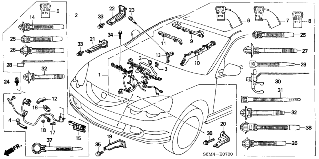 2003 Acura RSX Engine Wire Harness Diagram