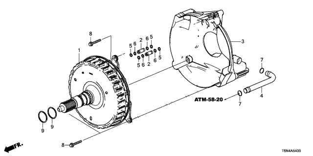 2021 Acura NSX Ring Seal (40MM) Diagram for 48815-RJC-003