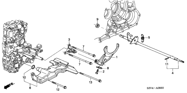 2001 Acura MDX AT Shift Fork Diagram