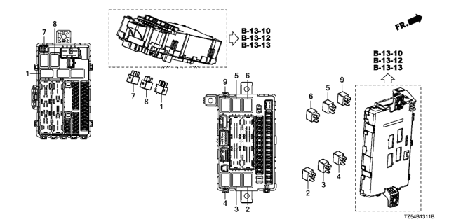 2019 Acura MDX Control Unit - Cabin Diagram 1