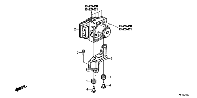 2013 Acura ILX Abs Modulator Diagram for 57110-TX6-315