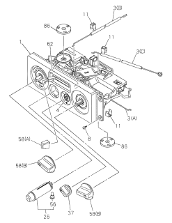 1998 Acura SLX 4 Door 4LS (PREMIUM) KL 4AT Heater Control Diagram