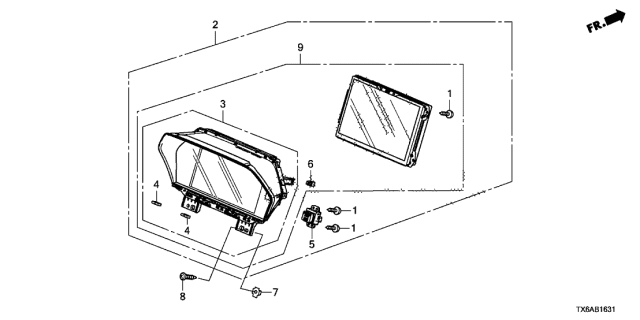 2020 Acura ILX Display Assembly Center Diagram for 39710-TX6-A81