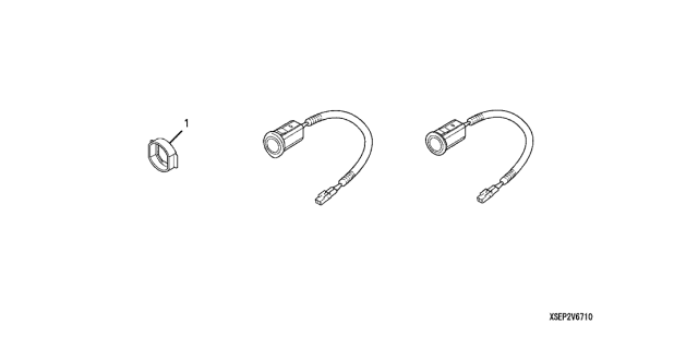 2005 Acura TL Back-Up Sensor (Satin Silver Metallic) Diagram for 08V67-SEP-221