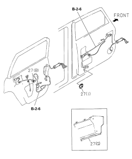 1999 Acura SLX 4 Door 4LS (PREMIUM) KL 4AT Wire Harness Protectors Diagram 1