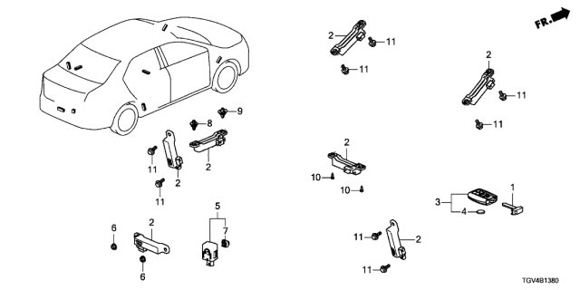 2021 Acura TLX Fob Assembly (Driver 1) Diagram for 72147-TGV-A01