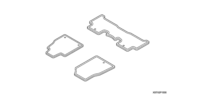 2009 Acura MDX All-Season Floor Mat Diagram