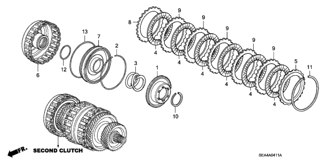 2006 Acura TSX AT Clutch (Second) Diagram