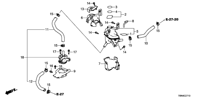 2021 Acura NSX Cap Plate Diagram for 1J493-58G-A00