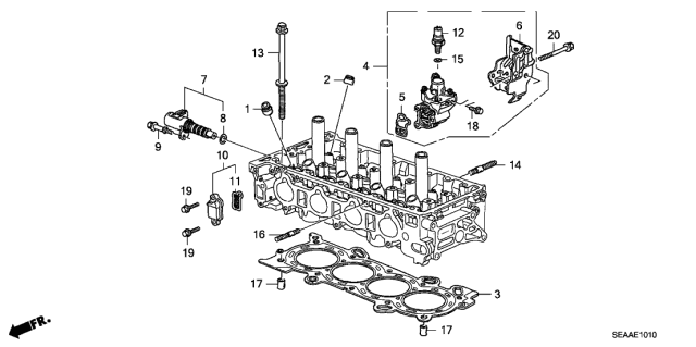 2008 Acura TSX 4 Door TSX (NAVIGATION) KA 5AT VTC Oil Control Valve Diagram