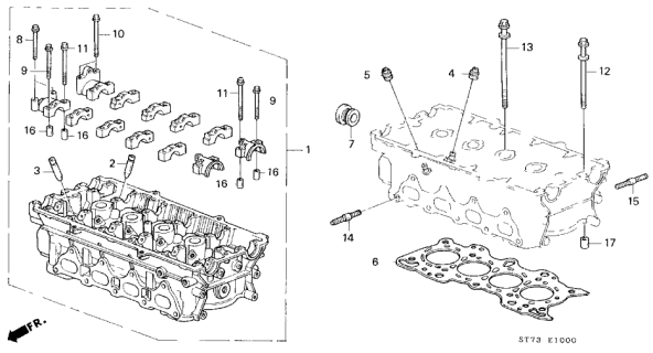 1994 Acura Integra Cylinder Head Diagram