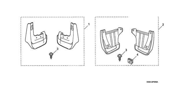 2006 Acura TSX Splash Guard Diagram