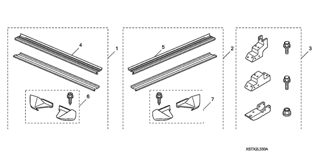 2009 Acura MDX 5 Door MDX KA 5AT Running Board Diagram