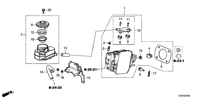 2020 Acura MDX Set, Bos Assembly Diagram for 01469-TRX-A05